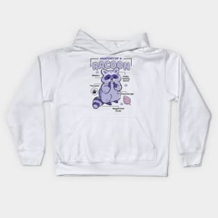 Anatomy Of A Raccoon Cute Kids Hoodie